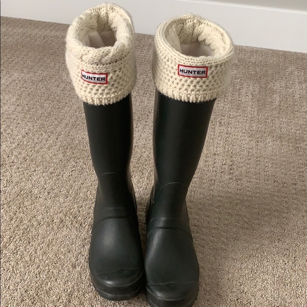 Original Tall Hunter Rainboots with fleece liners! - Picture 16 of 16